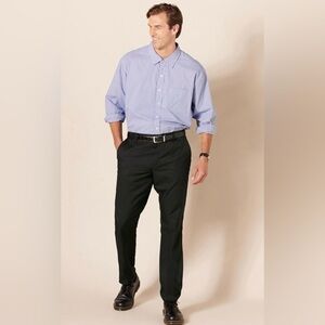 Amazon Essentials Men's Slim-Fit Flat-Front Dress Pant in Black 30x32